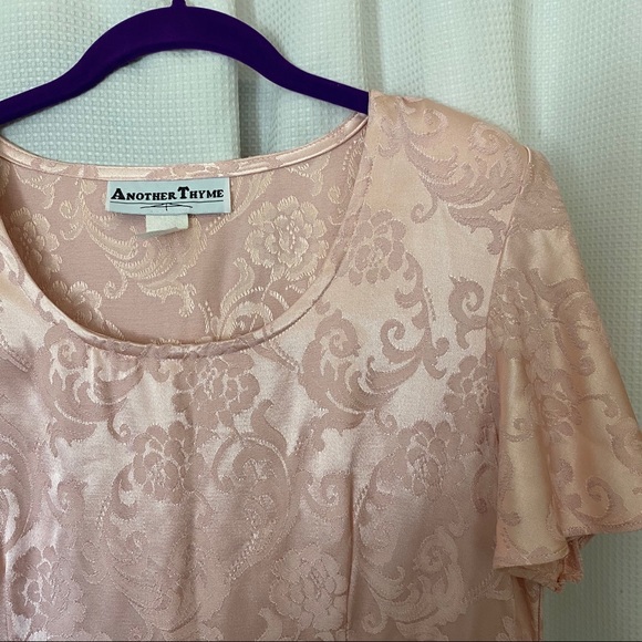 Vintage Pink Satin Dress - Picture 3 of 6